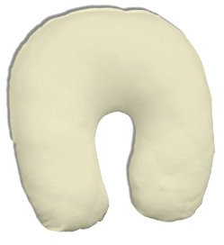 Dukal | Bezug für Nackenhörnchen | 45 x 12 cm | aus hochwertigem DOPPEL-Jersey | 100% Baumwolle | Farbe: Creme