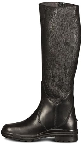 Ovation Women's Comfortable Durable Stylish Equestrian Horse Riding Tall Full-Grain Leather Moorland II Highrider Boot, Black, Size 7 Regular