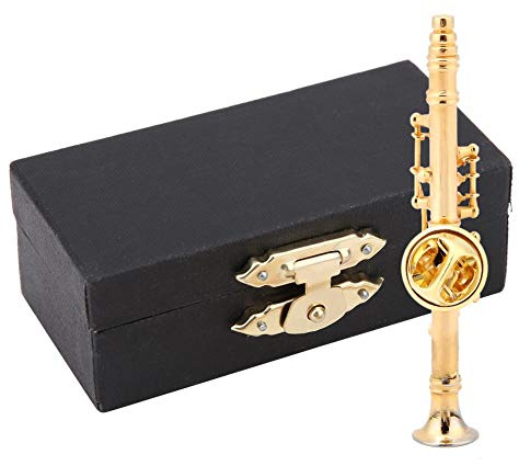 Atyhao Broche pour clarinette plaquée or - Instrument de musique miniature tendance - Avec boîte