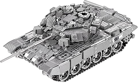 Piececool 3D metallpussel T-90 huvudstridsvagn, militärmodell av rostfritt stål, 100 % återställning, födelsedagspresent, modellbyggsats för vuxna, 150 delar