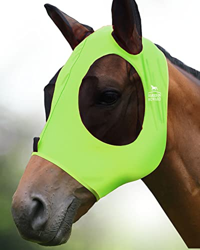Harrison Howard Hästflugmask – Fluro-Lime (L; full storlek)