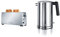 Graef Langschlitz-Toaster TO 90, Edelstahl, silber & WK600EU Wasserkocher, Rostfreier Stahl, 1.5 liters, Edelstahl, Mattiert