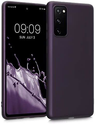 kwmobile Case kompatibel mit Samsung Galaxy S20 FE Hülle - Schutzhülle aus Silikon metallisch schimmernd - Handyhülle Metallic Brombeere