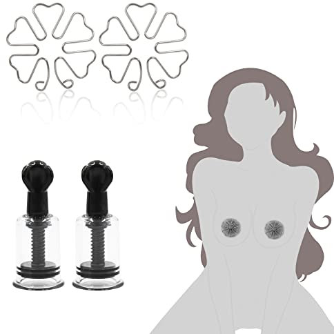 BDSMYEE Set di Morsetti per Capezzoli, Succhia Capezzoli Stimolatore del Capezzolo Pinze per Capezzoli, BDSM Bondage Giocattoli Sessuali Estremi per Donne e Uomini