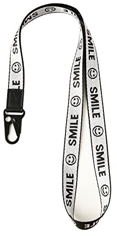 TOOLIN Cool Lanyards,Neck Lanyards for Keys,Wallets Holders,Key Chain Holder for women men (smile-A gray)