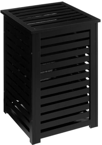 5five - cesto de la Ropa Sucia de bambú Negro sicela 65l