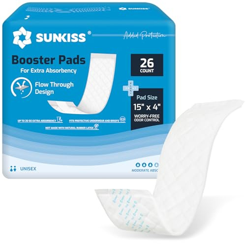 SUNKISS Trustplus Booster Pads for Adult Diaper 15 x 4, 26 Count