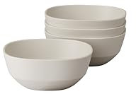 Mepal - Ciotola da Portata 4 Pezzi Silueta - Lavabile in lavastoviglie e microonde - Piatto per Insalata - Piatti per Tapas - Stoviglie - 250 ml - Nordic white