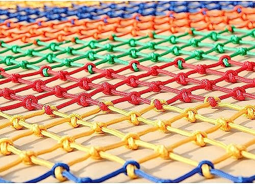 Kanduo JSY Protective Rope Net Stair Safety Net Outdoor Climbing Net For Kids Anti-Fall Colorful Net Fence Decoration Kids Climbing Frame (Size : 2 * 2m(6.6 * 6.6ft))