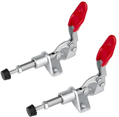 INF 2er-Pack Push/Pull-Schnellspanner Set, Kniehebelspanner, Waagrechtspanner, Knebelklemme, Vertikale Clamp, für Maschinenbetrieb, Zimmerei, Schweißen