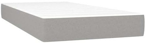 vidaXL Materasso a Molle per Bambini Rigidità Media Grigio Chiaro 80x160 cm Tessuto, Materasso, Materasso da Letto, Materasso a Molle, mobili per Camera da Letto