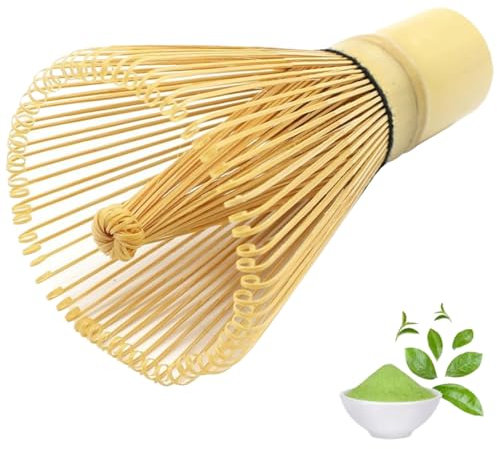 Dimoxii Bambus-Teebesen (Chasen), Japanische Matcha-Schneebesen, Natürlicher Bambusbesen Für Matcha Tee, Handgelockt Matcha Besen Aus Bambus Macha Besen Für Matchapulver (100-zinkig)