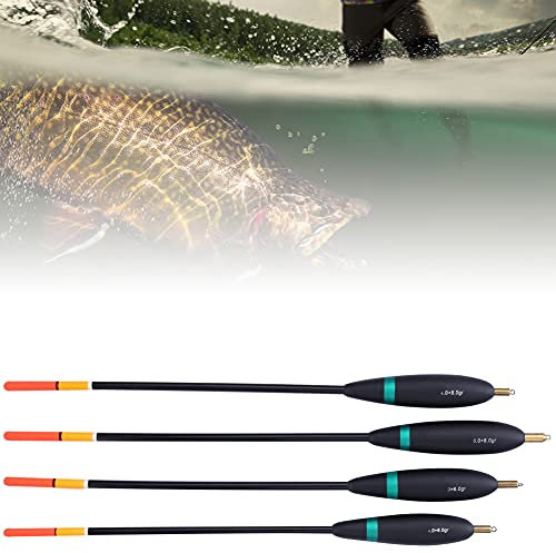TIKATARER Angelposen, 4 Stück Balsaholz Vertikalschwimmer Kupferkopf-Bobber Zum Angeln mit Angelposen-Bobber-Bissanzeiger Angel-Bobber Zum Angeln
