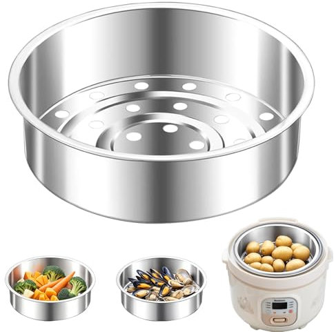Orrdiffi Cesta de Vapor de Acero Inoxidable 304 para Olla Arrocera,Cesta para Cocinar al Vapor Vegetales Gruesa y Profunda,Multifuncionales Accesorios de Cocina