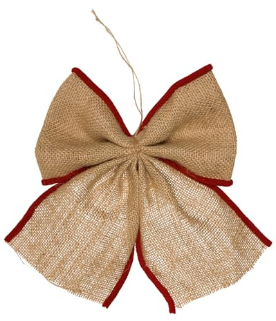 Halbach Seidenbänder Juego de lazos de yute premium, gran lazo de regalo para decoración de Navidad y decoración de árbol
