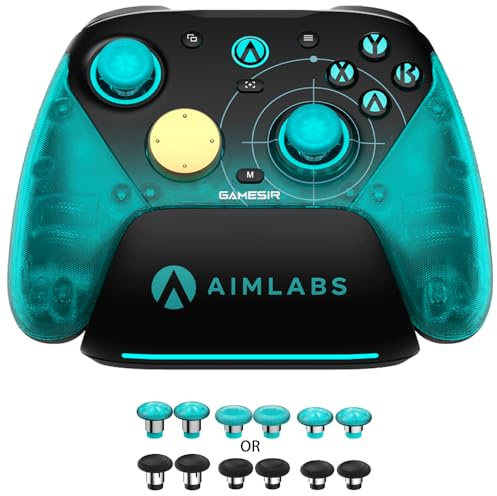 GameSir G7 Pro 8K PC Wireless Controller, Aimlabs Edition – 8000Hz Polling Rate Wired & 2.4G, TMR Joysticks Anti-Stick Drift, Hall Effect Analog Triggers, Esports Gamepad for Windows PC with 3.5mm Audio