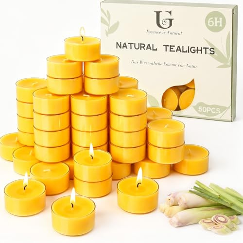 50 lumini alla citronella, durata 6 ore
