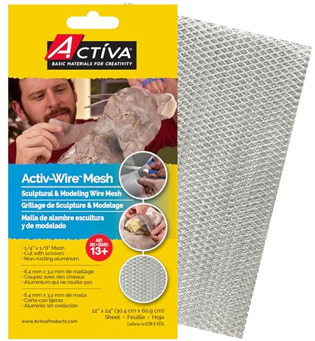 Activa Activ-Wire Large Weave Mesh Sheet, 12-in x 24-in | Oven-Safe & Perfect for Sculptural Support, Arts & Crafts