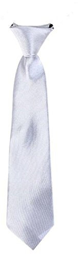 MultiWare Satin Kinderkrawatten Krawatten für Kinder Junge Silber