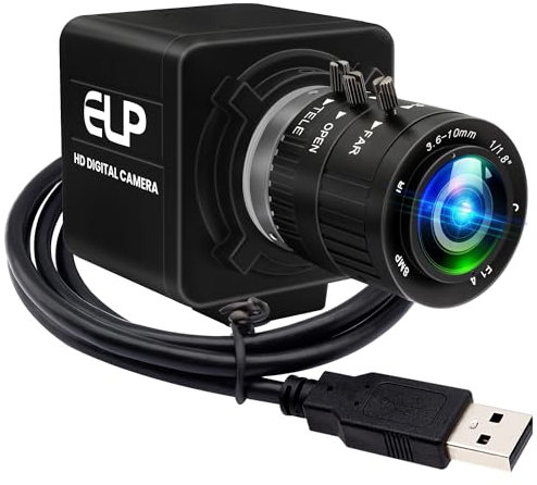 ELP 12MP USB Kamera 4K 120fps USB Webcam Hochgeschwindigkeits Golfschwungkamera mit 3 Fach manuellem optischem Zoomobjektiv Nahaufnahme PC Kamera für Live Streaming industrielle Projektbesprechungen