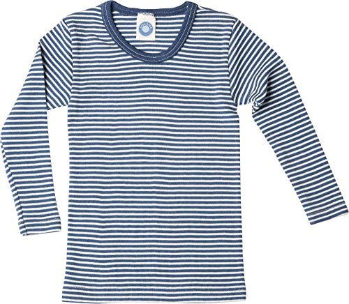 Cosilana, Baby slip-skjorta långärmad, 45 % KBA bomull 35 % kbT ull, 20 % siden, Ljunggrå, 98/104 cm