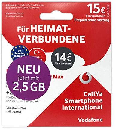 Vodafone Callya Smartphone International + 15 Starting Credit