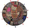 Stylo Culture Indisch Dekorativ Rund Bodenkissenbezug Boho 70 x 70 cm Groß Meditationskissen Vintage Schwarz Bohemien Patchwork Sitzsack Sitzkissen Baumwolle Bestickt Bodenkissen Ethno