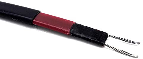 KEPOHK 1~20 Meter 12V 24V 36V 48V DC Selbstregulierendes Heizkabel Niederspannungs-Begleitheizungskabel für Frostschutz 15 Meter 12V