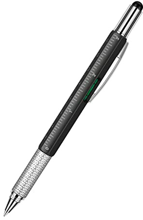 Accessotech 6 in 1 Multi Tool Stylus Pen Spirit Level Dual Screwdriver Ruler Ballpoint