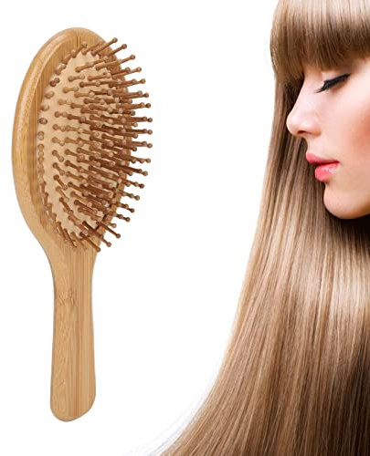 Spazzola per Capelli Senza Ziepen Piastra per Capelli Spazzola per Capelli Antistatica Spazzola per Capelli in Setole Naturali Spazzola per Capelli a Paletta in Legno da Uomo - Spazzola per(Il giro)