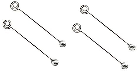 FRCOLOR 4pezzi Stirrer Mixer Acciaio Inossidabile con Manico Lungo Agitatore Molla per Saloni di Bellezza Strumento per Mischiare e Trattamenti