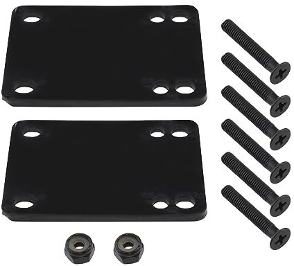 The Lord of the Tools Skateboard-Riser-Pads, 3 mm, mit 30 mm Schrauben und Muttern, PU, weiche Stoßdämpfungspads, Ersatzkissen, Schutz für Skateboard-Wartungszubehör, 2 Stück