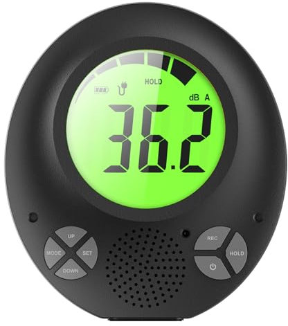 SWAREY Digital Dezibel Messgerät mit Aufzeichnung Alarm, Wandbehang dB Messgerät 35dB bis 135dB, Schallpegelmessgerät für Schulen Krankenhäuser Tempel Bibliotheken Theater