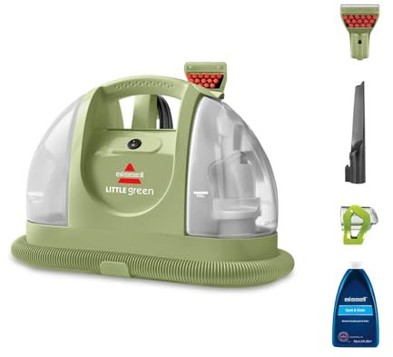 BISSELL Little Green, Polsterreiniger Gerät, Teppichreiniger für Alltägliche Flecken & Verschmutzungen, Waschsauger, Nasssauger für Teppiche, Polster, Auto & Mehr, Leistungsstarker 340W Motor, 4098N