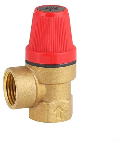 Válvula de seguridad, válvula de seguridad para caldera, válvula de alivio de presión de 1/2 pulgada, nivel de presión de 3 bar a 6 bar, válvula de drenaje para agua, aceite (5 bar)