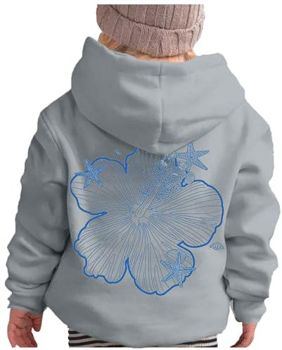 Pink Palm Puff Hoodie Klamotten Hoodie Teenager mädchen y2k Hoodie Damen Pullover mit Kapuze Backprint Kapuzenpullover Pink Palm Puff Casual Sweatshirt mit Taschen Kapuzenpulli 79