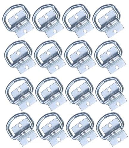 HAPINARY 16piezas Anclaje De Amarre Anilla d Anillos De Metal para Remolque Estabilidad Transporte Fácil Instalación