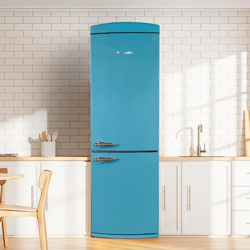Montpellier MAB190PB No Frost Retro Blue Fridge Freezer