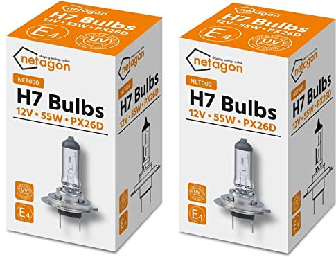 2x Car Front Head Light Headlight H7 Bulb Light Lamp 12V 55W