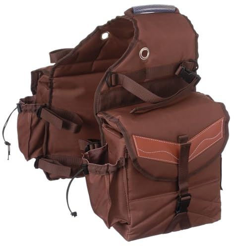 Tough 1 Insulated Saddle Bag with Pockets Brown