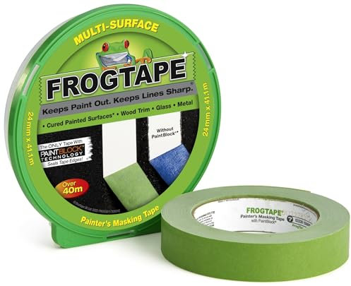 Frog Tape Green Multi Surface Painters Masking Tape 24mm x 41.1m. Indoor painting and decorating for sharp lines and no paint bleed