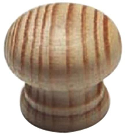 Merriway - Pomos de puerta (pino sin lacar, 50 mm, para tornillos de madera, 10 unidades)