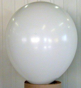 Riesenluftballon - Ø80cm /32inch, Umfang 225cm unbedruckt von Ballonpoint, Ballonfarbe WEISS, XXL Riesenluftballon / Jumboballoon Typ R225 -109-00 , Preis inkl. Spezialballonverschluss (Klammer ZRBV8). Hergestellt in der EU