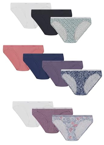 Hanes Women's Bikini Underwear Pack, Classic Cotton Bikini Panties, 10-Pack (Colors May Vary)