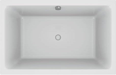 Jacob Delafon - Pack Baignoire Bain-Douche CAPSULE + Vidage - Pieds Réglables Quick Clip - Gain de Place - Surface Antibactérienne - Fabrication Française - 120 x 80 cm - Acrylique, Blanc - E6D222-00