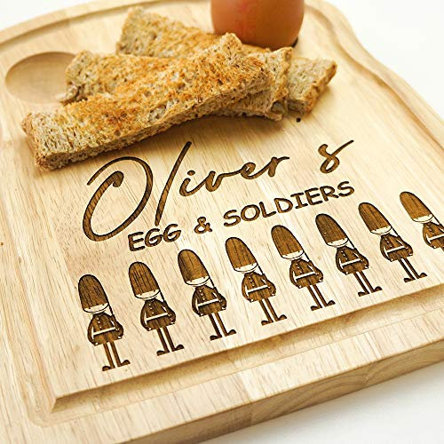 ORIGINALMONKEY EGG CUP AND SOLDIERS BOARD, BIRTHDAY GIFT, CHILD'S BREAKFAST GIFT, PERSONALISED GIFT OMG116