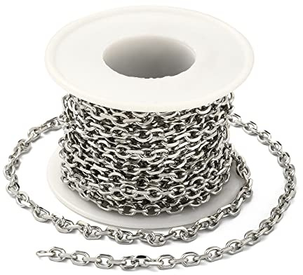 UR URLIFEHALL 5 m 304 rostfria kabelkedjor silver diamantslipade kedjor osvetsade länkar kedja för gör-det-själv hantverk smyckestillverkning