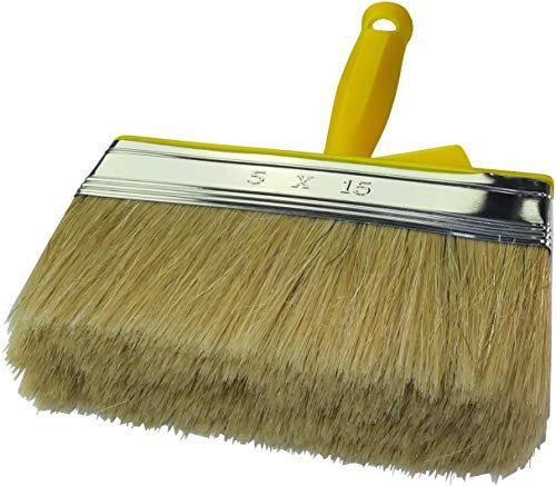 AERZETIX - Brocha de Cerdas Naturales de Jabalí/Pincel Plano de Superficie - 50x146.50mm - Pintura de Pared/Cepillo de encalar - Mango de plástico - Herramienta de decoración/renovación - C45976