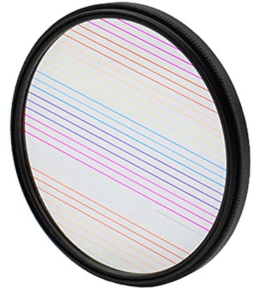 Wawogic Rainbow Blue Streak Filter Flare Camera Lens Kaleidoscope Glass Prism Accessoires De Photographie, Accessoires De Filtre pour Appareil Photo, Accessoires De Photographie SLR
