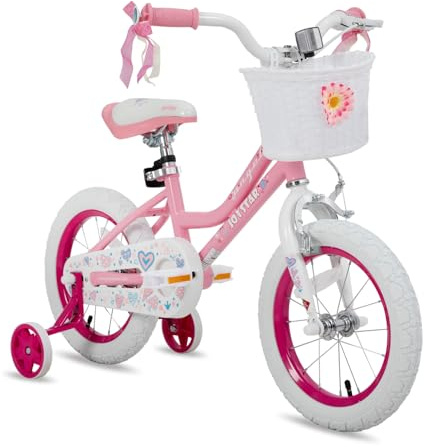 JOYSTAR 12 Inch Girls Bike Toddler Bike for 2 3 4 Years Old Girl 12 Kids Bikes for Ages 2-4 yr with Training Wheels and Basket Children's Bicycle in Pink